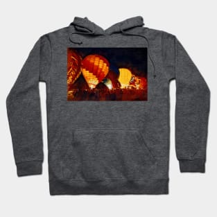 Night Hot Air Balloon Festival In Gothic Hoodie